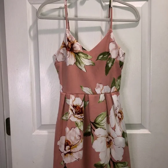 Monteau | Dresses | Light Pink Floral Summer Dress | Poshmark